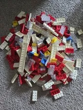 Vintage Legos 366 Pieces 2 lbs 1960s 1970s Era Bulk Lot