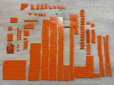 LEGO Orange Plates Tiles & Modified Parts Lot 270 Genuine Bulk Pieces Mixed Size