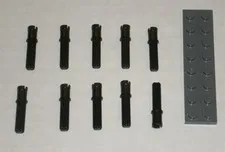 LEGO NEW Black Axle 2m with Pin with Friction (10x) 6089119 Brick 18651