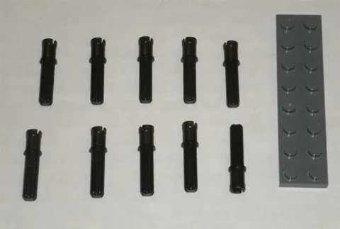 LEGO NEW Black Axle 2m with Pin with Friction (10x) 6089119 Brick 18651