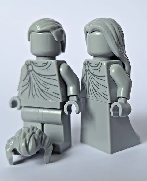 LEGO Castle STATUES minifigure Light Gray 10316 Rivendell Lord of The Rings