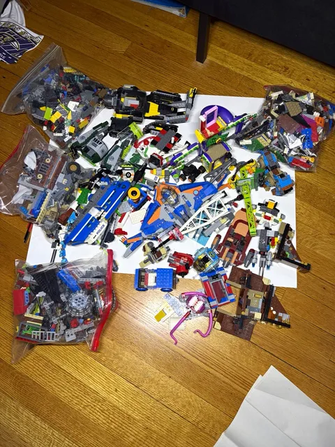 LEGO Bulk Lot Mixed Bricks Pieces & Parts Multicolor Plastic Police Bag