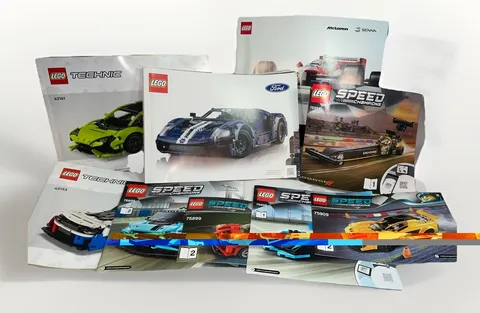 Lego Manuals ONLY Auto LOT  Technic Speed Champions Ford McLaren Lamborghini Jag