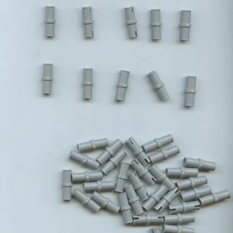LEGO x 75 Light Bluish Gray Technic, Pin without Friction Ridges 3673