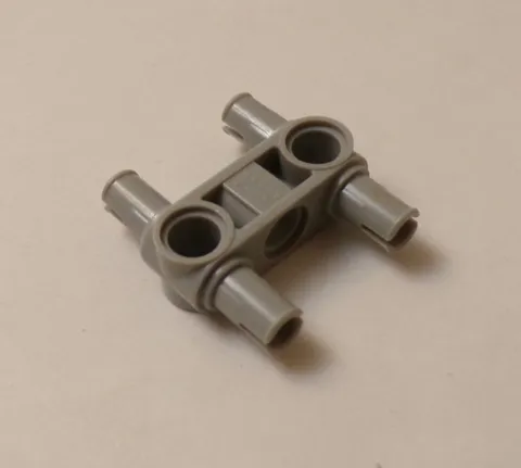 Lego x1 Light Bluish Gray, Pin Connector Perp., 3L with 4 Pins 48989 (028-228)