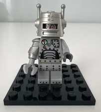 LEGO Minifigure Series 1 Robot 8683 Complete w Helmet Claw 2010 COL006