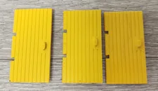 Lego 3644 Yellow Door 1 x 4 x 6 Grooved Ribbed Lot Of 3