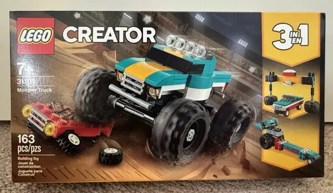 LEGO Creator 3in1 Monster Truck 31101 Building Toy Set 163 Pieces Ages 7+ NEW