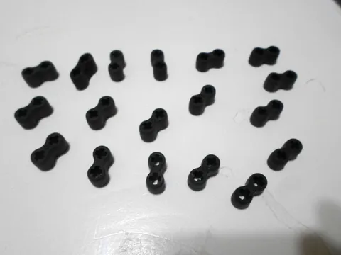 LEGO 45590 Black Technic, Axle Connector Double - Flexible Rubber 20 Pieces