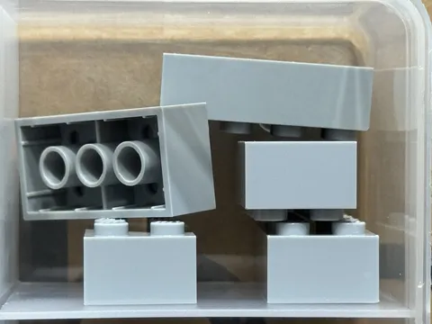 LEGO Parts - Light Bluish Gray Brick 2 x 4 - No 3001 - QTY 5