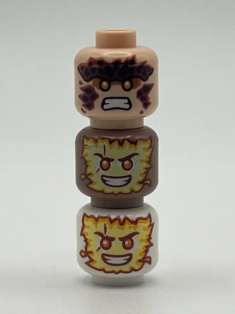 Lego Ninjago Cole Kai Misprint Minifigure Heads Rare Prototype Test Error Lot