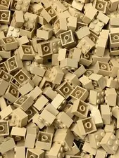 LEGO Tan 2x2  Brick (3003) - 100 New Pieces - Building Bricks