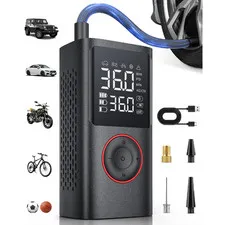 Powools Tire Inflator Portable Air Compressor 150 Psi Cordless Bike Pump Air