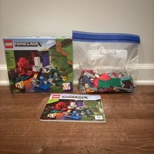 Lego Minecraft The Ruined Portal Set With Box Manual Near Complete 21172