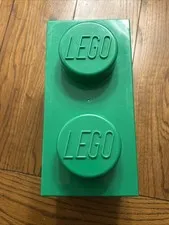 Authentic Lego Storage Container Green Double Brick Box 9 3/4" x 6" x 5"
