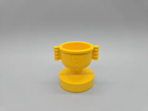 Lego Duplo Yellow Trophy Cup W/ Number 1 In Shield For Disney Cars Racing