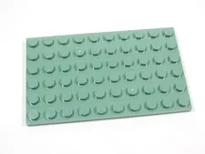 LEGO Sand Green 6x10 Plate S6