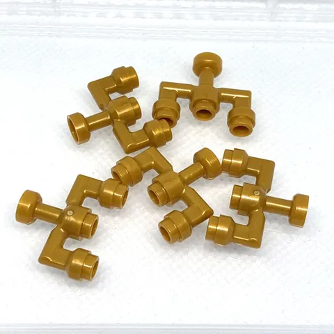LEGO Pearl Gold Minifigure, Utensil Candlestick / Candelabra 73117 - QTY-5
