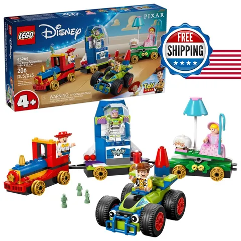 LEGO Disney Toy Story Celebration Train & RC Car Building Set Ages 4+ 43264