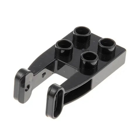 1x Lego Duplo Plate Holder 2x2 Black 2 Arms Winch 9227 4162964 42026