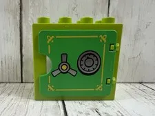 Lego Duplo BANK VAULT SAFE WINDOW BOX UNIT Specialty Printed Door Part