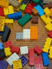 LEGO 200pcs Mix 2x2 2x3 2x4 Bricks Bulk Lot Cleaned Assorted Colors City