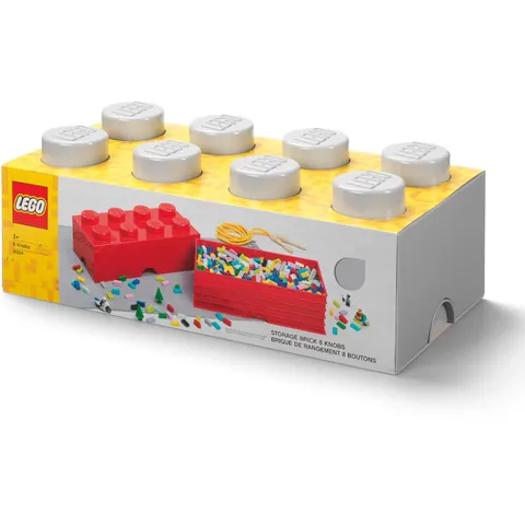LEGO Storage Products: 40040640 8-Stud Brick Medium Stone Grey NEW