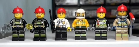 LEGO CITY: Fire Station Headquarters 77944 Minifigures ONLY Fireman Mini Figures