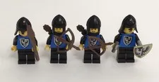 Vintage LEGO Castle Classic Mini Figs Falcon Crusader Archers Knights Lot of 4