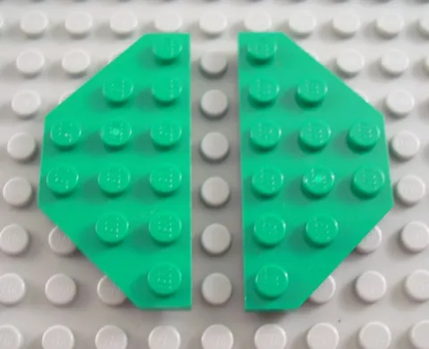 LEGO Lot of 2 Green 3x6 Cut Corner Flat Plate Pieces