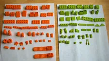 Lot/100 LEGO Bright Green /Bright Orange Blocks/Pieces