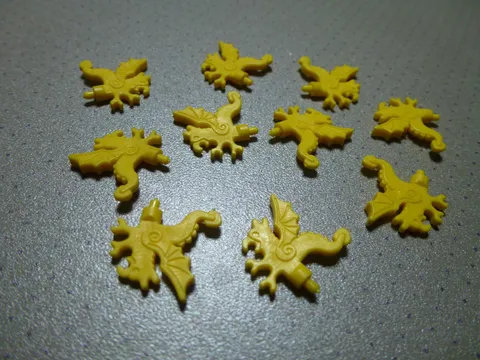 LEGO Castle Minifigure 10 x Yellow Dragon Knight Plumes Part x47