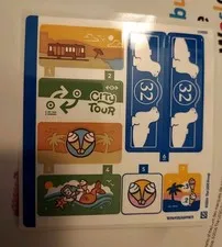 LEGO Classic Beach Streetcar Sticker Sheet Only Brand New Stickers Only 60506