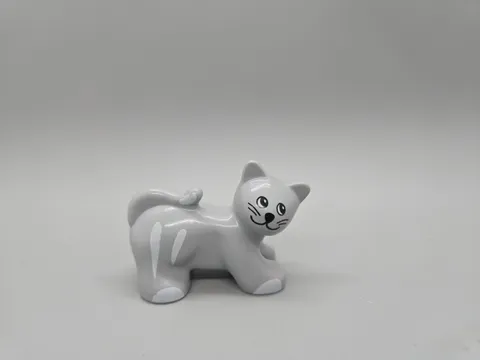 Lego Duplo Gray Grey Cat Kitten Mini Figure