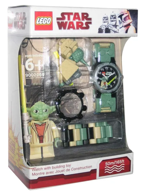 Lego Kids Star Wars Yoda Wrist Watch w/ Minifigure Green