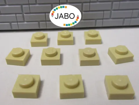 (J7/1/13) LEGO 10 x 3024 Flat Plate 1x1 Tan