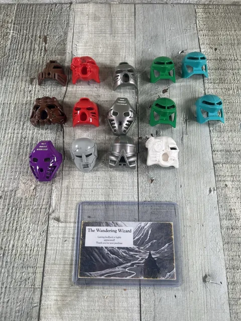 LEGO Bionicle: 14 Bionicle Masks - Kanohi Mask - Vintage - Used - Many Colors