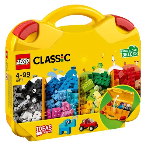 LEGO Classic Creative Suitcase 10713 Building Kit Yellow Carrying Case 213 Pcs