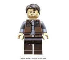 Lego Cassian Andor - Reddish Brown Vest Star wars Inv 19