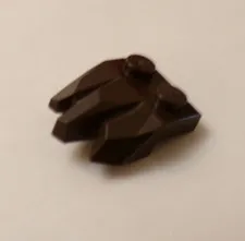 Lego x1 Dark Brown Modified 1x2 Plate, Three Rock Claws, 27261 (028-289)