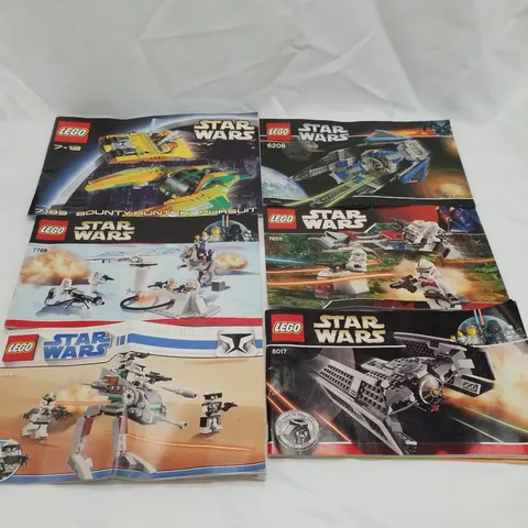Vintage LEGO Star Wars Instruction Manuals Lot of 6 Booklets 7133 8017 6206 