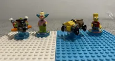 LEGO The Simpsons Minifigures Lot - Krusty the Clown & Bart Simpson