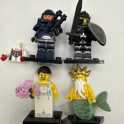 LEGO Series 7 Collectible Minifigures 8831 Evil Knight Ocean King Bride Lot