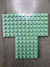 LEGO 3958 Sand Green Plate 6 x 6 - 3 Pieces