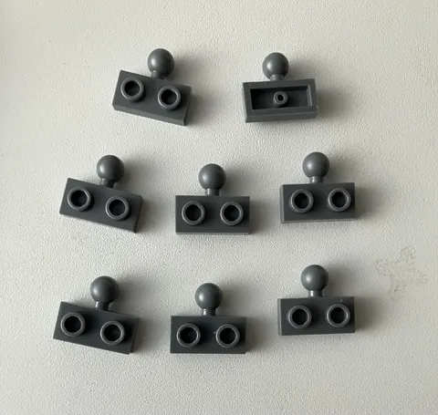 LEGO 8x NEW Pieces Plate 1X2 w/ Tow Ball/Hitch DARK BLUISH GREY #14417
