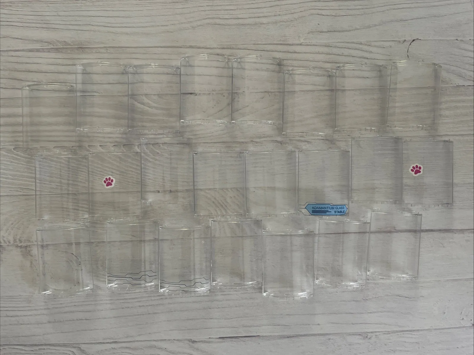 LEGO LOT 23 PCS TRANS CLEAR QUARTER CYLINDER WINDOW VARIETY BUILDING PIECES