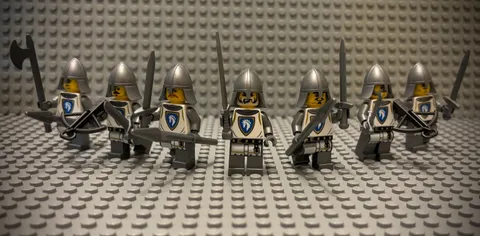 LEGO Horse Knight Minifigures Lot of 7 Castle Knights Medieval Warriors Guys NEW