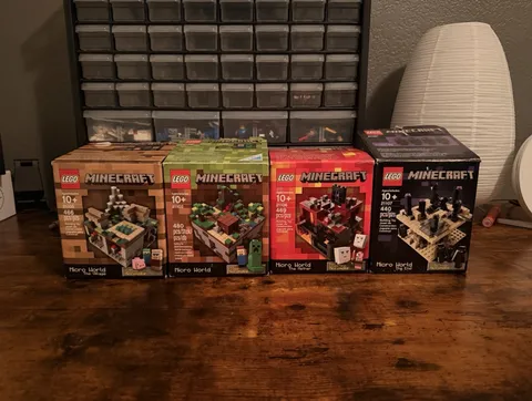 LEGO Minecraft Micro World Complete Set  of 4 Micro Box