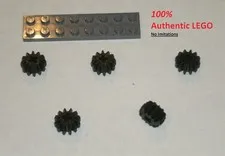 LEGO NEW Black Double Bevel Gear with 12 Teeth (5x) 4177431 Brick 32270