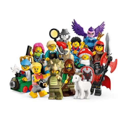 Lego Minifigure Series 25 (9) figure mixed lot - Goat Herder, Train, Mushroom